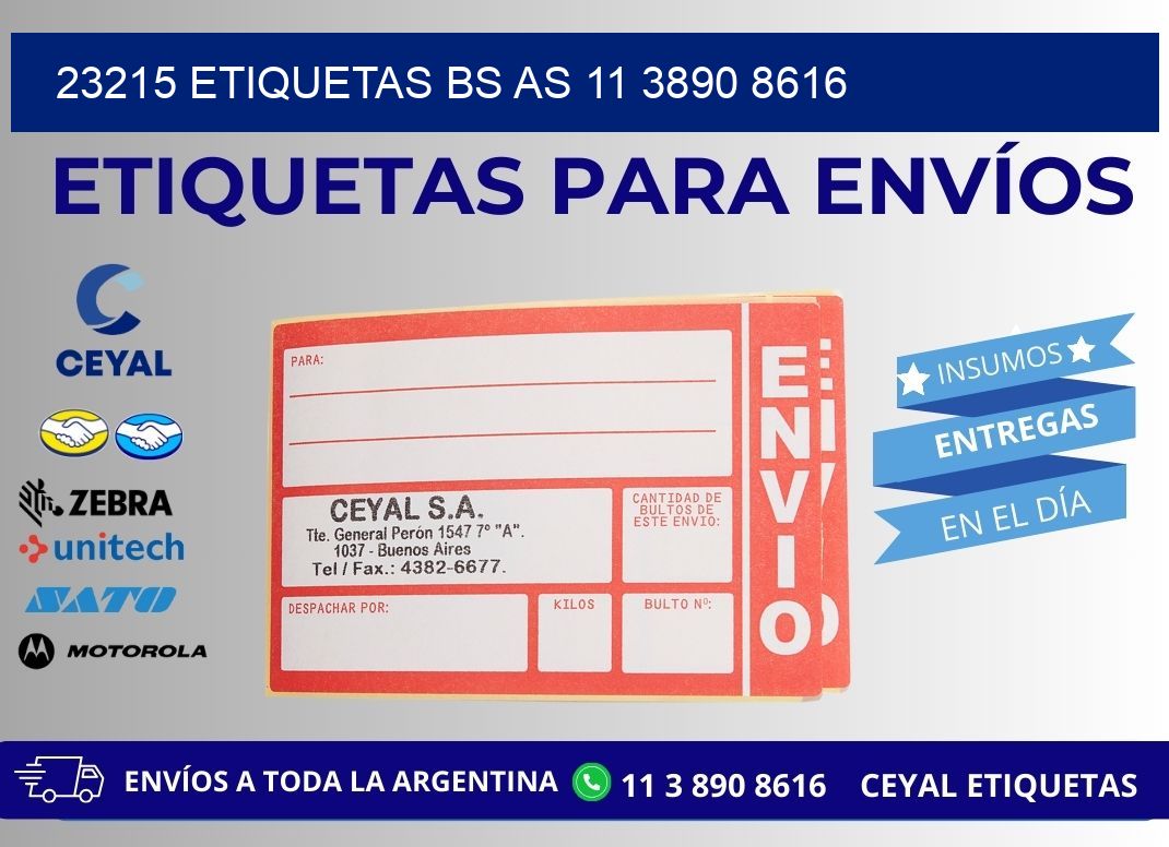 23215 ETIQUETAS BS AS 11 3890 8616