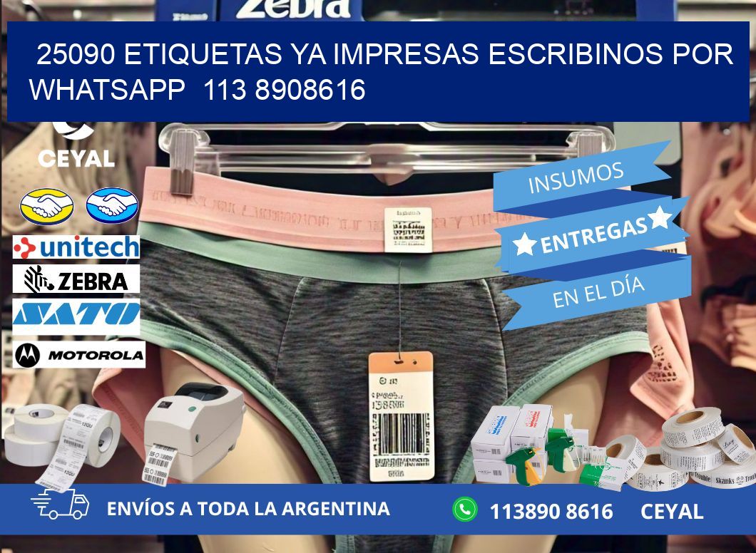25090 ETIQUETAS YA IMPRESAS ESCRIBINOS POR WHATSAPP 113 8908616