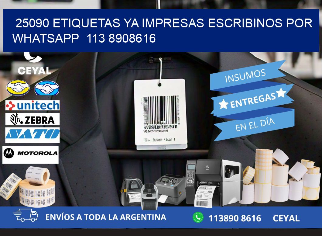25090 ETIQUETAS YA IMPRESAS ESCRIBINOS POR WHATSAPP 113 8908616