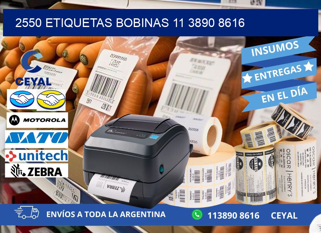 2550 ETIQUETAS BOBINAS 11 3890 8616