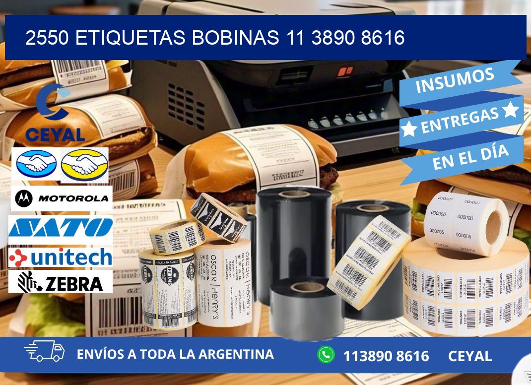 2550 ETIQUETAS BOBINAS 11 3890 8616