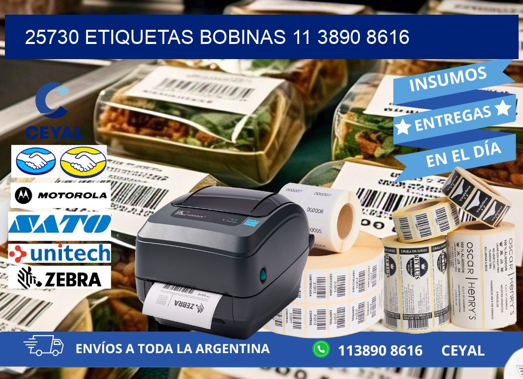 25730 ETIQUETAS BOBINAS 11 3890 8616
