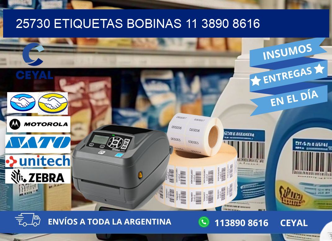 25730 ETIQUETAS BOBINAS 11 3890 8616