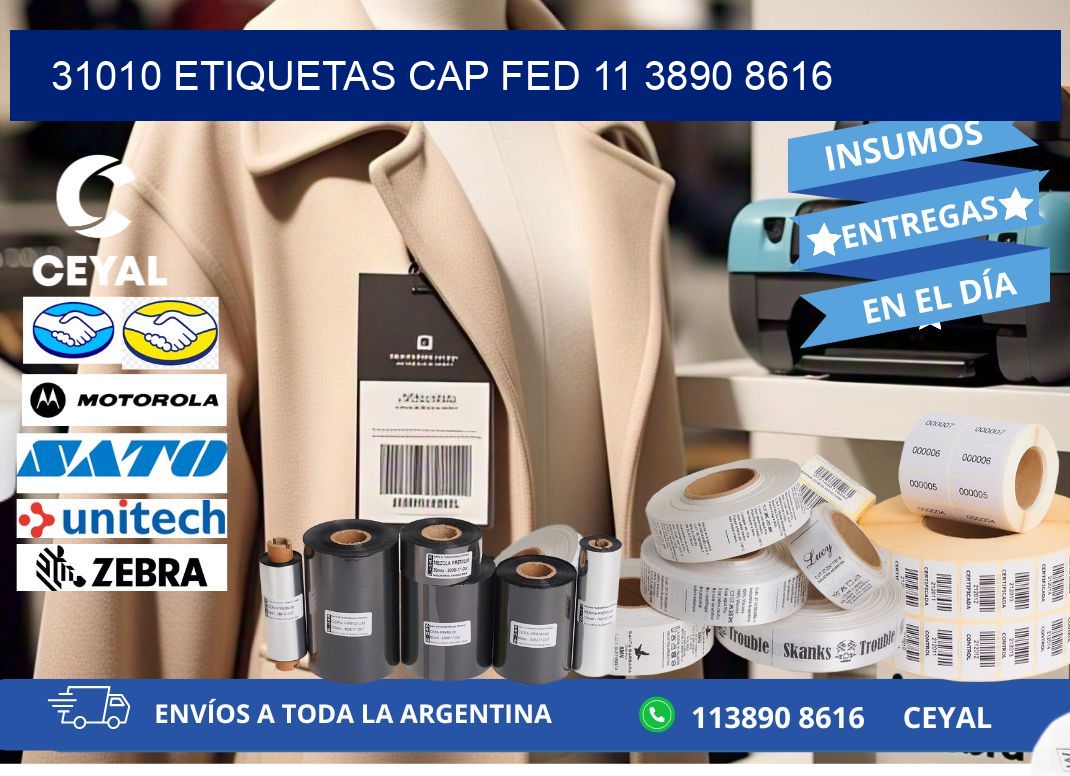 31010 ETIQUETAS CAP FED 11 3890 8616
