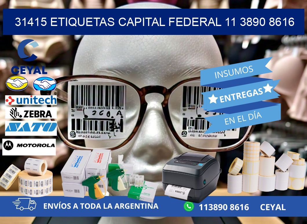 31415 ETIQUETAS CAPITAL FEDERAL 11 3890 8616