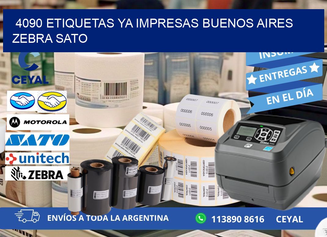 4090 ETIQUETAS YA IMPRESAS BUENOS AIRES ZEBRA SATO
