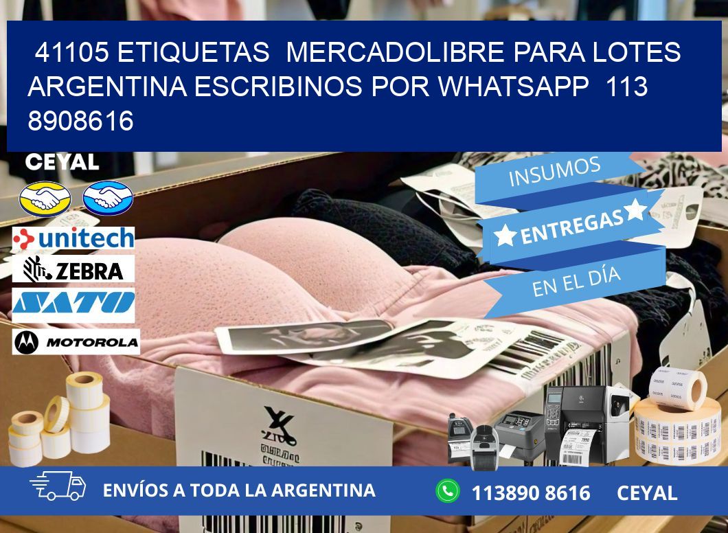 41105 ETIQUETAS  MERCADOLIBRE PARA LOTES ARGENTINA ESCRIBINOS POR WHATSAPP  113 8908616