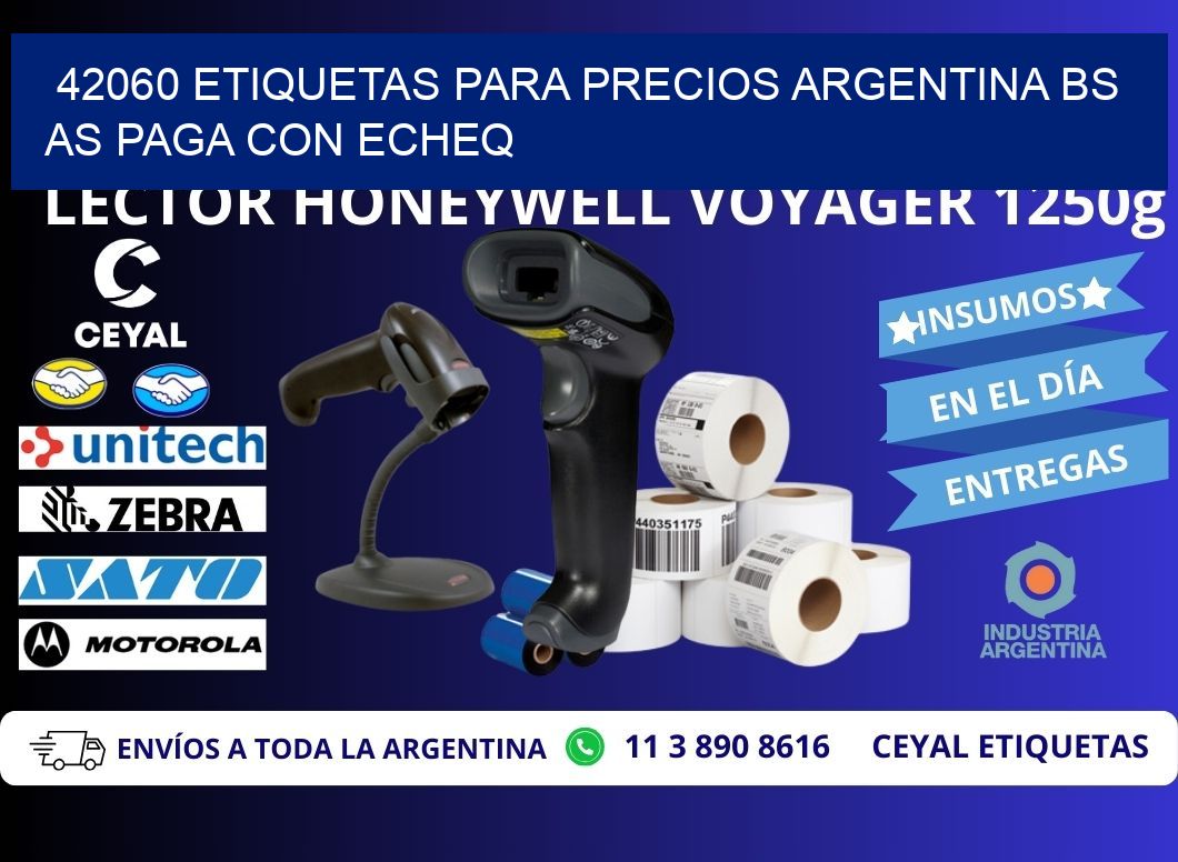 42060 ETIQUETAS PARA PRECIOS ARGENTINA BS AS PAGA CON ECHEQ
