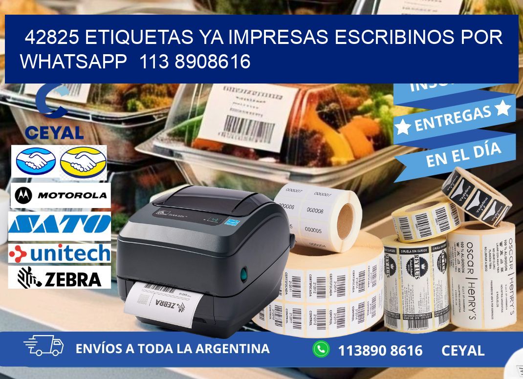42825 ETIQUETAS YA IMPRESAS ESCRIBINOS POR WHATSAPP 113 8908616