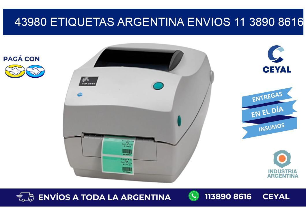 43980 ETIQUETAS ARGENTINA ENVIOS 11 3890 8616