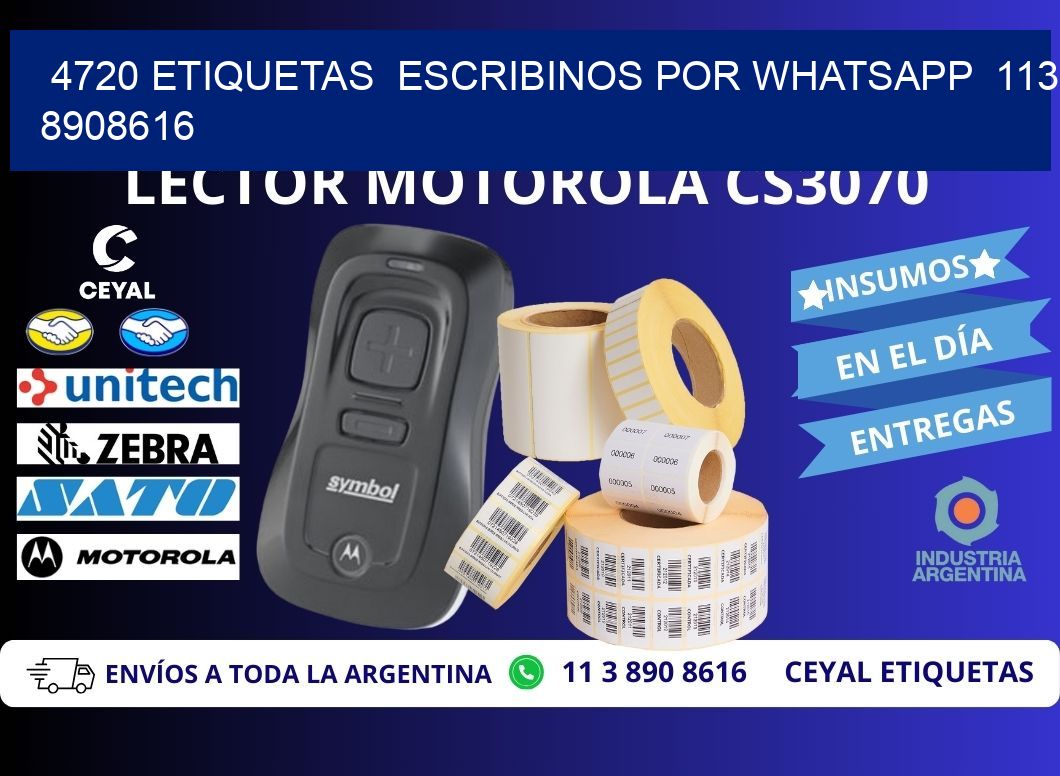 4720 ETIQUETAS ESCRIBINOS POR WHATSAPP 113 8908616