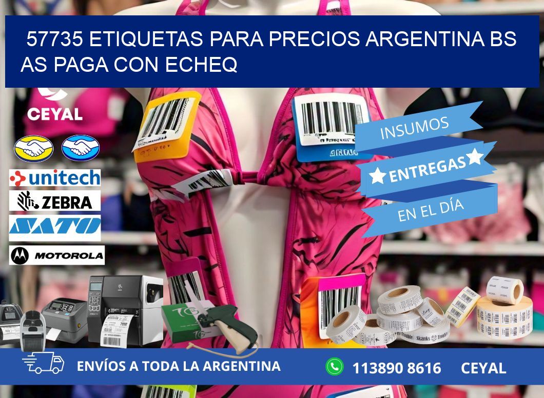 57735 ETIQUETAS PARA PRECIOS ARGENTINA BS AS PAGA CON ECHEQ