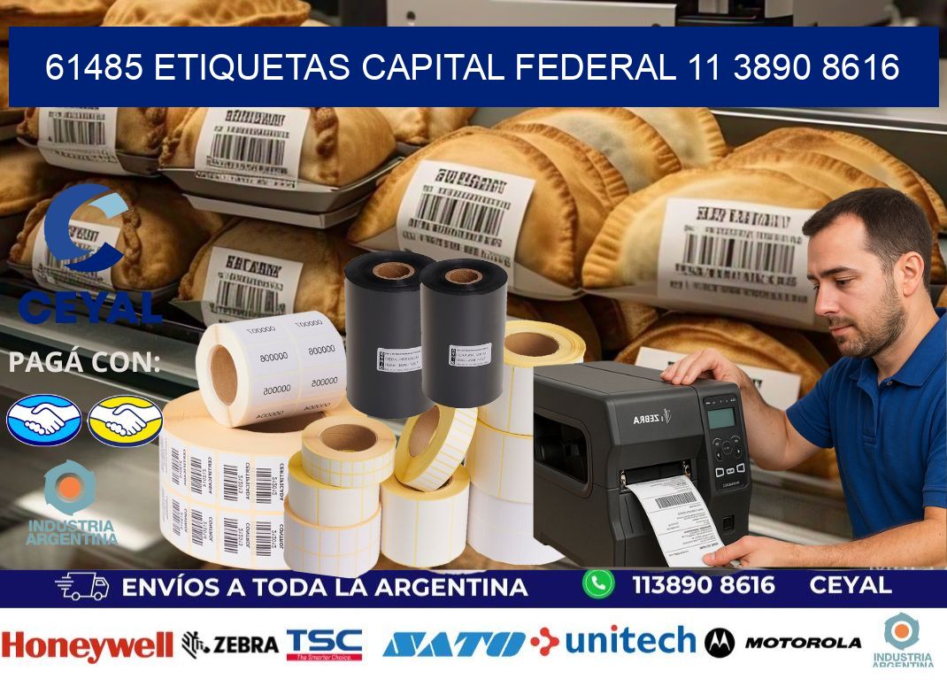 61485 ETIQUETAS CAPITAL FEDERAL 11 3890 8616