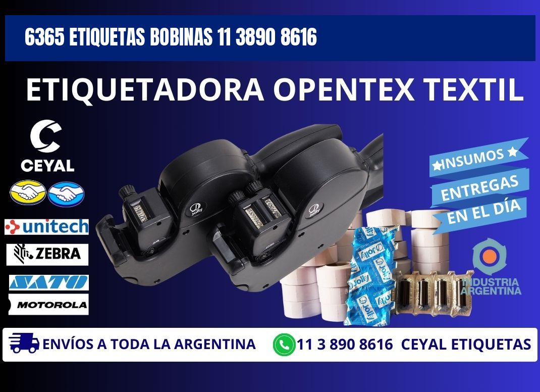 6365 ETIQUETAS BOBINAS 11 3890 8616