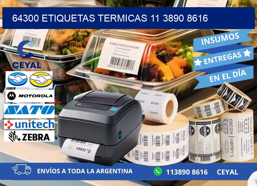 64300 ETIQUETAS TERMICAS 11 3890 8616