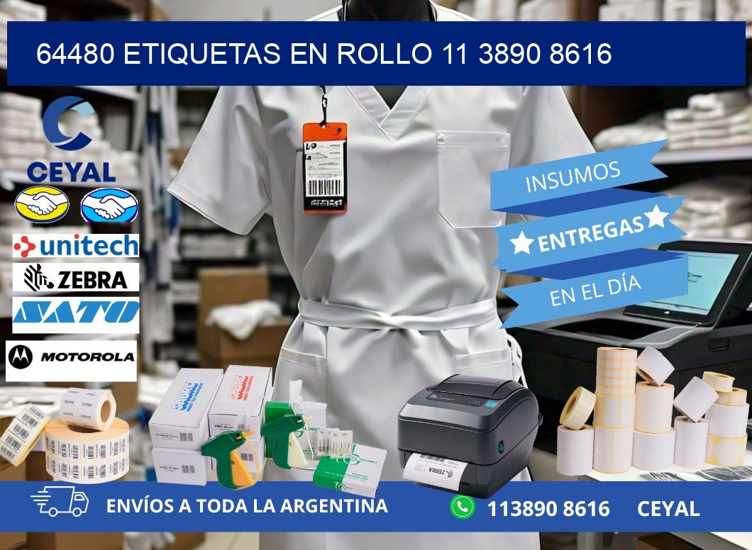 64480 ETIQUETAS EN ROLLO 11 3890 8616
