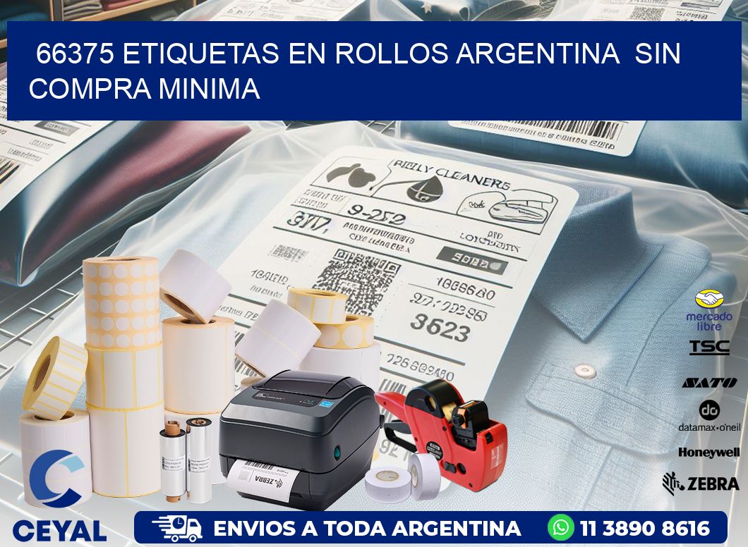 66375 ETIQUETAS EN ROLLOS ARGENTINA SIN COMPRA MINIMA