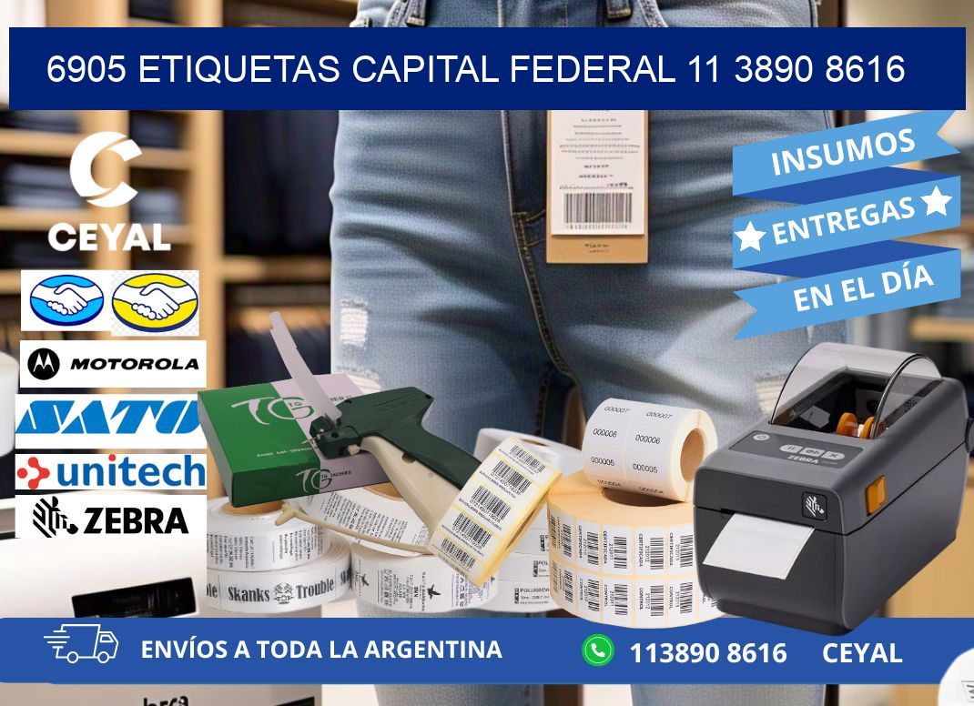 6905 ETIQUETAS CAPITAL FEDERAL 11 3890 8616