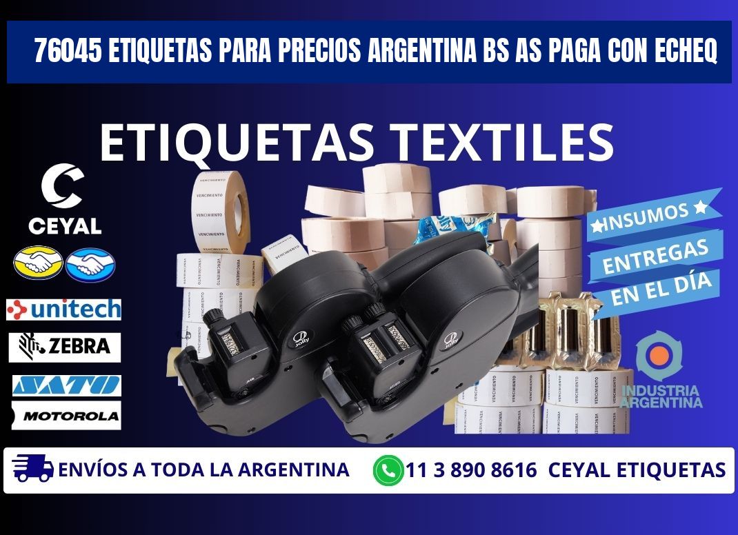 76045 ETIQUETAS PARA PRECIOS ARGENTINA BS AS PAGA CON ECHEQ