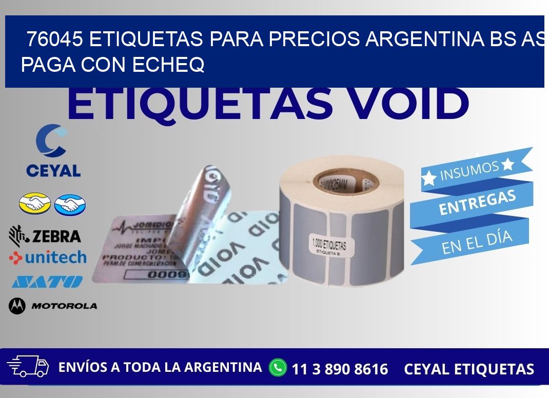 76045 ETIQUETAS PARA PRECIOS ARGENTINA BS AS PAGA CON ECHEQ
