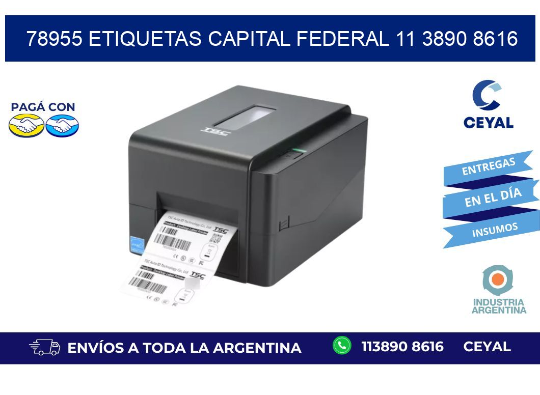 78955 ETIQUETAS CAPITAL FEDERAL 11 3890 8616
