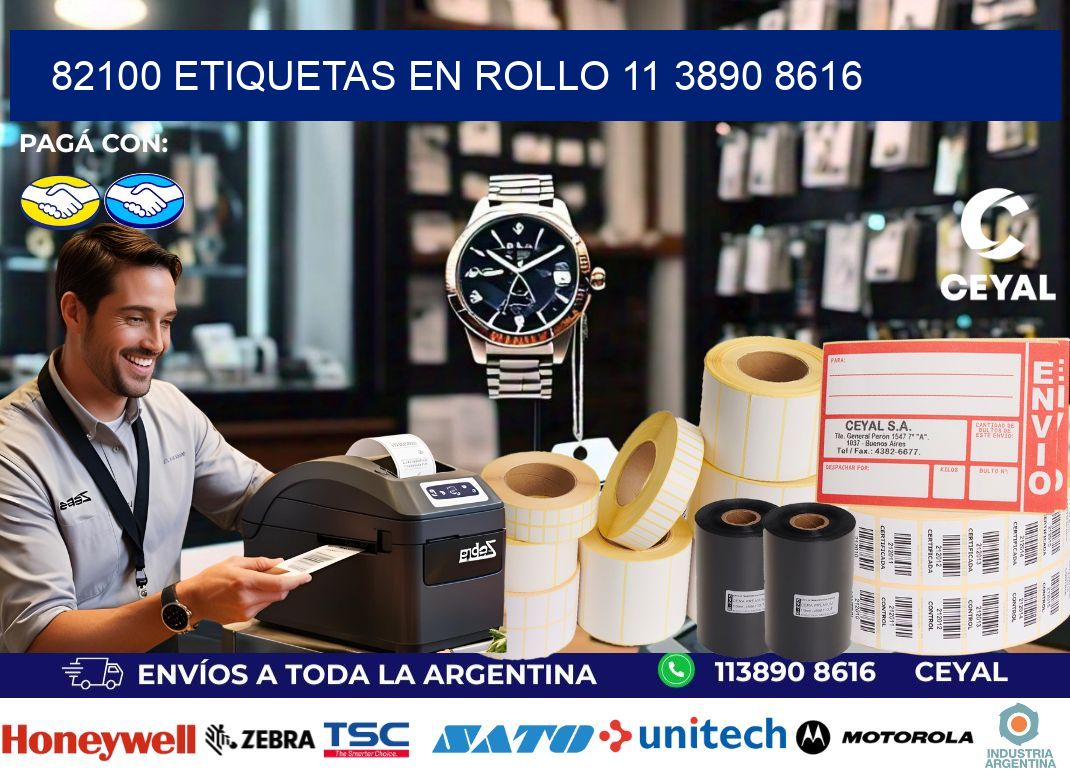 82100 ETIQUETAS EN ROLLO 11 3890 8616