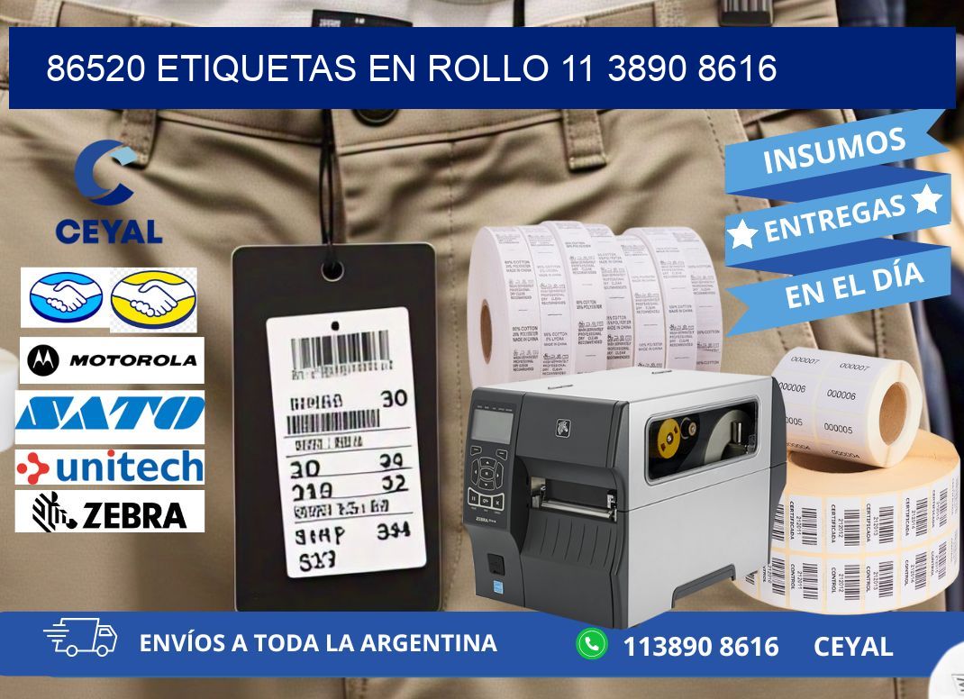 86520 ETIQUETAS EN ROLLO 11 3890 8616