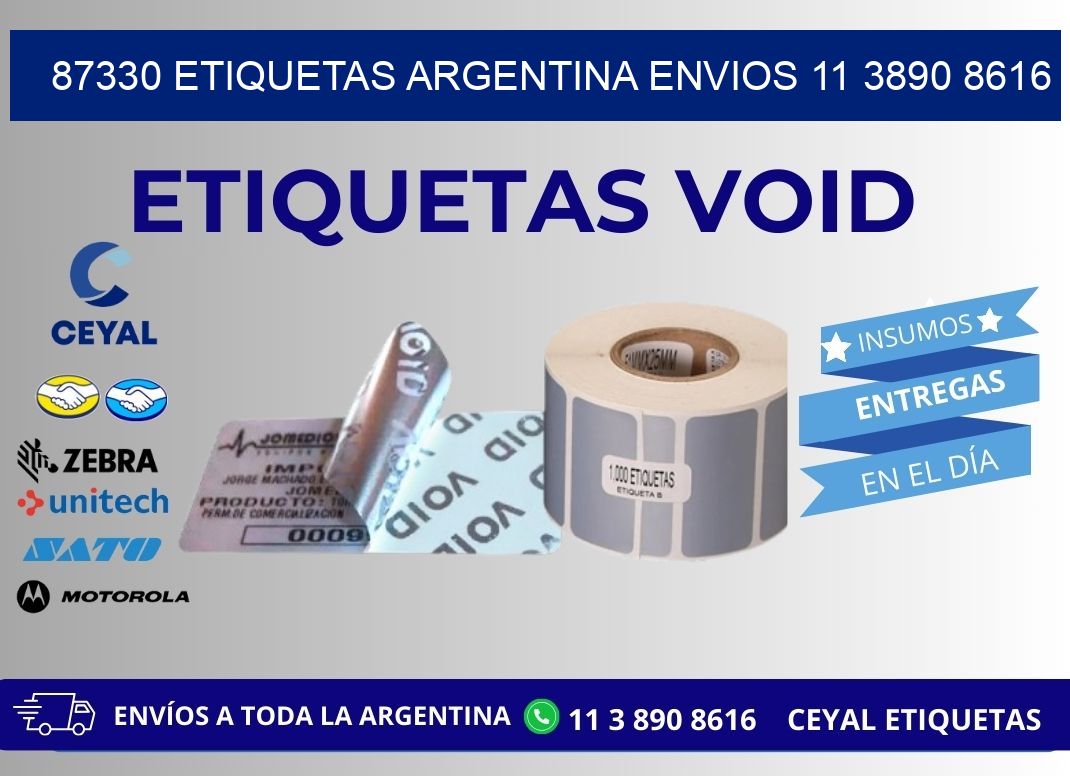 87330 ETIQUETAS ARGENTINA ENVIOS 11 3890 8616