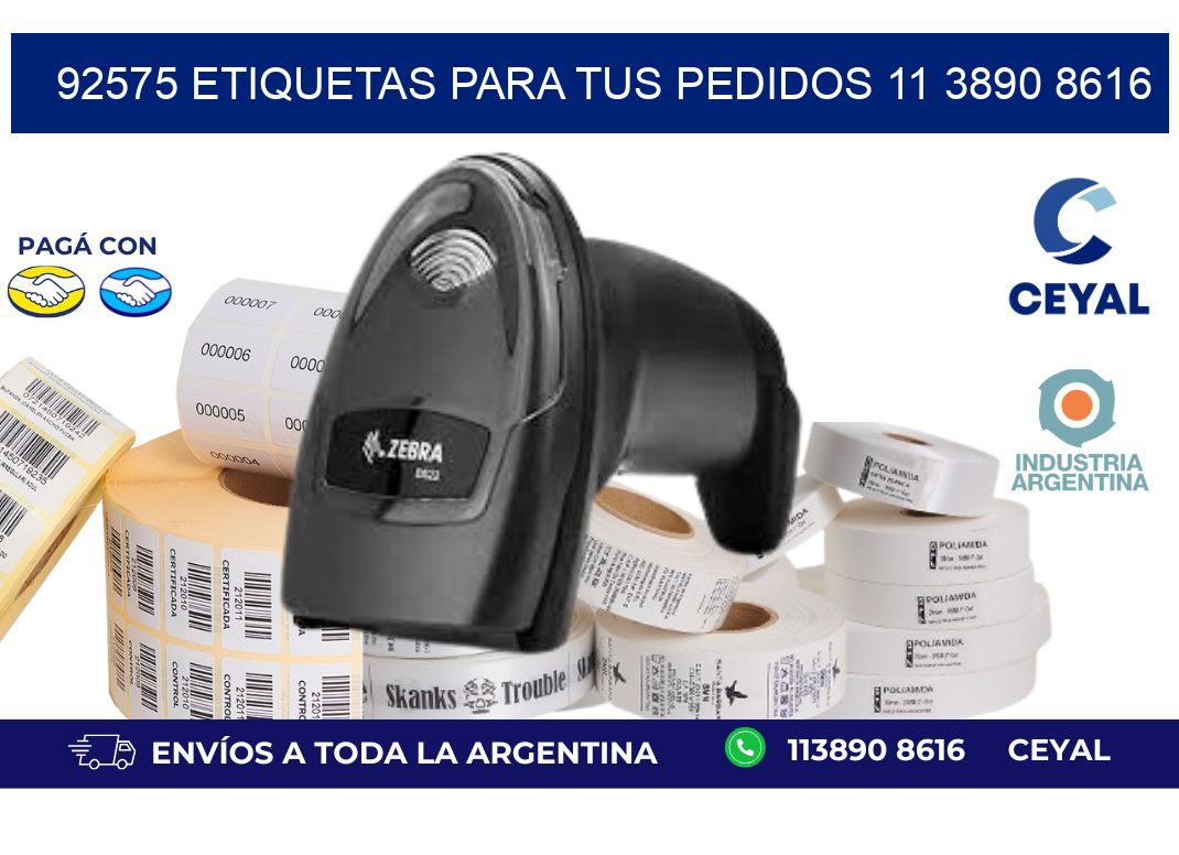 92575 ETIQUETAS PARA TUS PEDIDOS 11 3890 8616