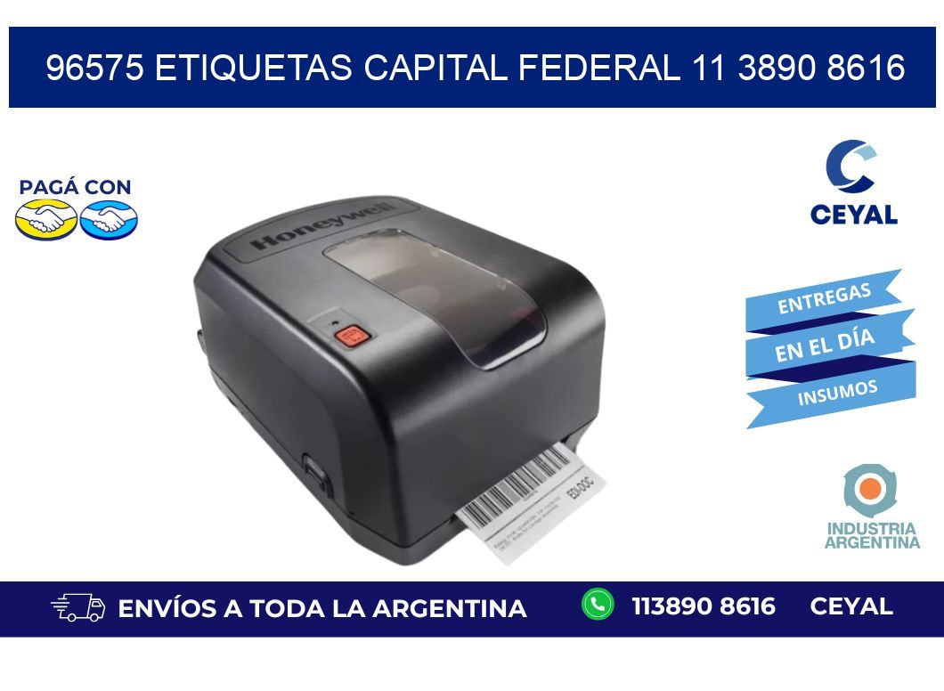96575 ETIQUETAS CAPITAL FEDERAL 11 3890 8616