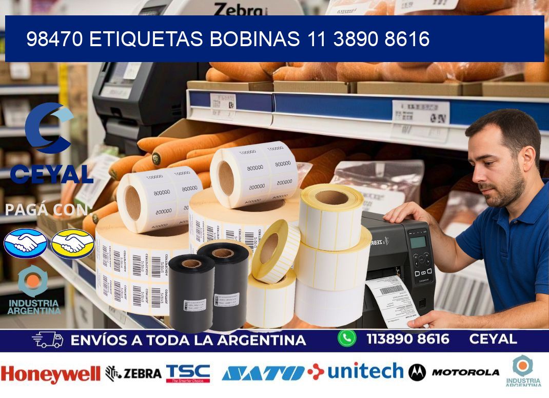 98470 ETIQUETAS BOBINAS 11 3890 8616