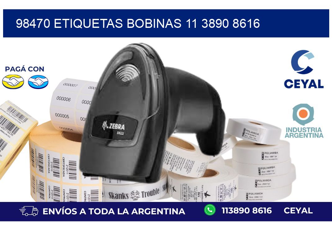98470 ETIQUETAS BOBINAS 11 3890 8616