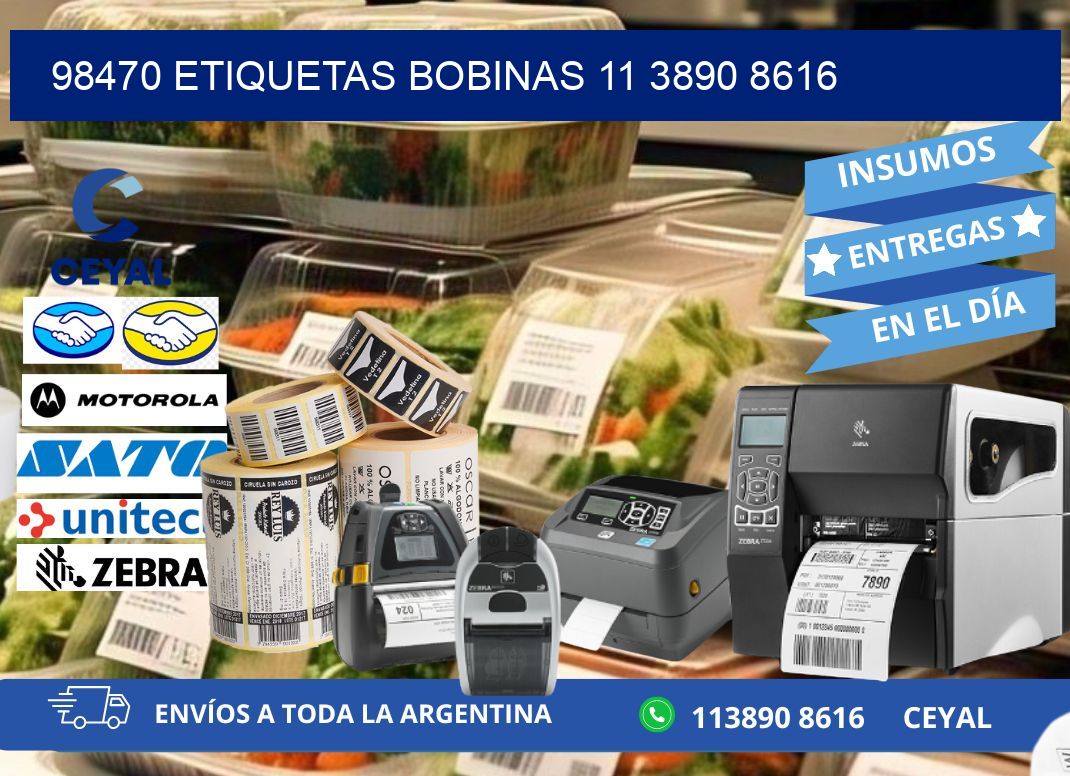 98470 ETIQUETAS BOBINAS 11 3890 8616