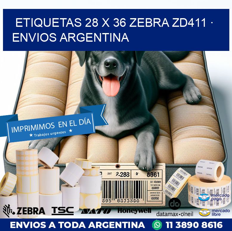 ETIQUETAS 28 x 36 ZEBRA ZD411 · ENVIOS ARGENTINA