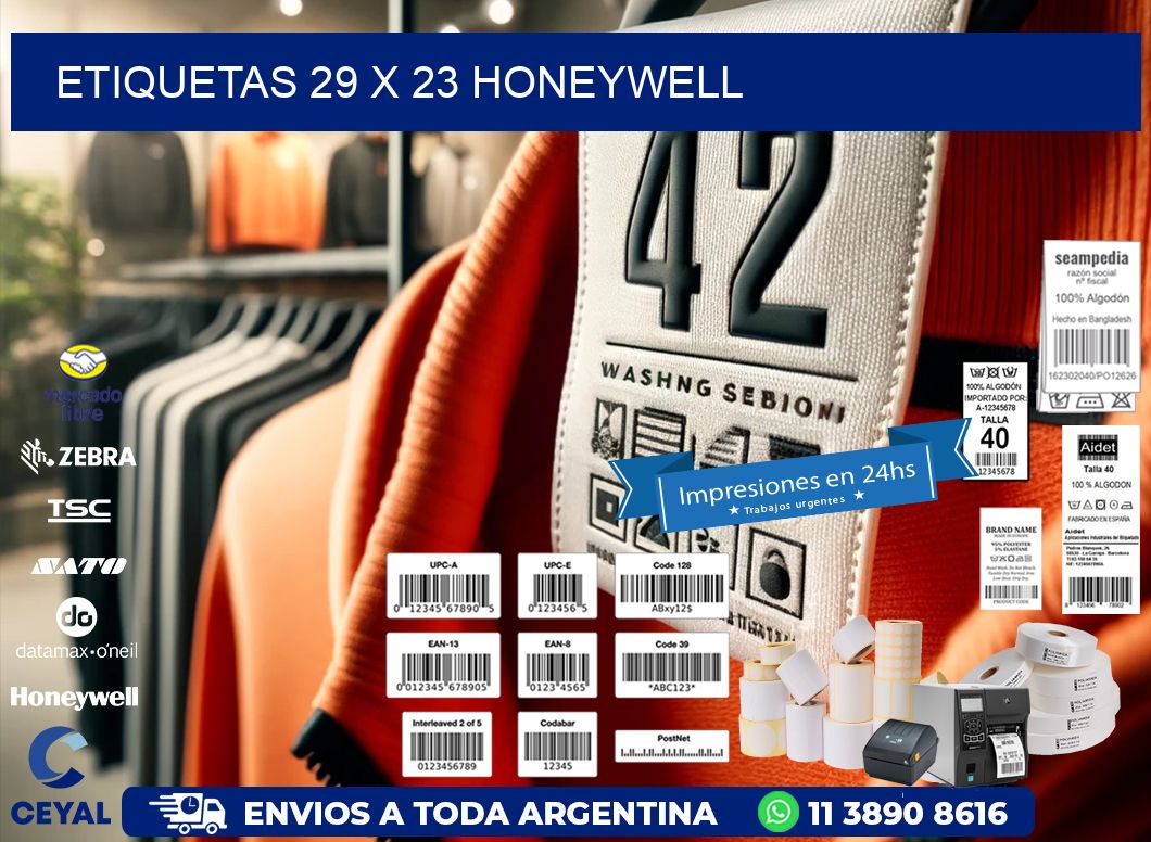 ETIQUETAS 29 x 23 HONEYWELL