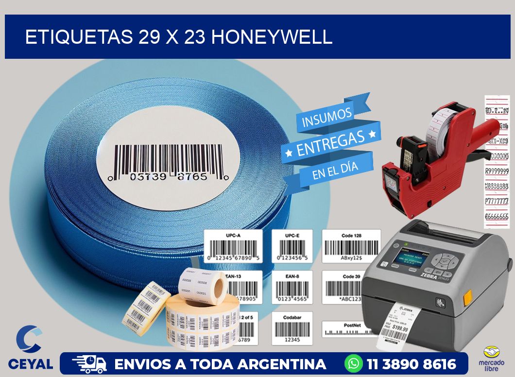 ETIQUETAS 29 x 23 HONEYWELL