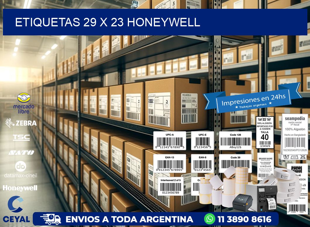 ETIQUETAS 29 x 23 HONEYWELL