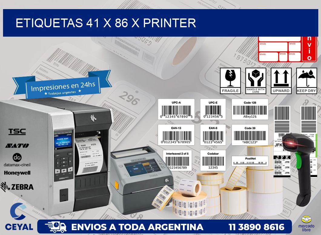 ETIQUETAS 41 x 86 X PRINTER