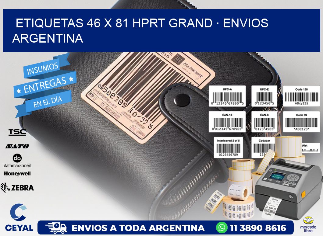 ETIQUETAS 46 x 81 HPRT GRAND · ENVIOS ARGENTINA