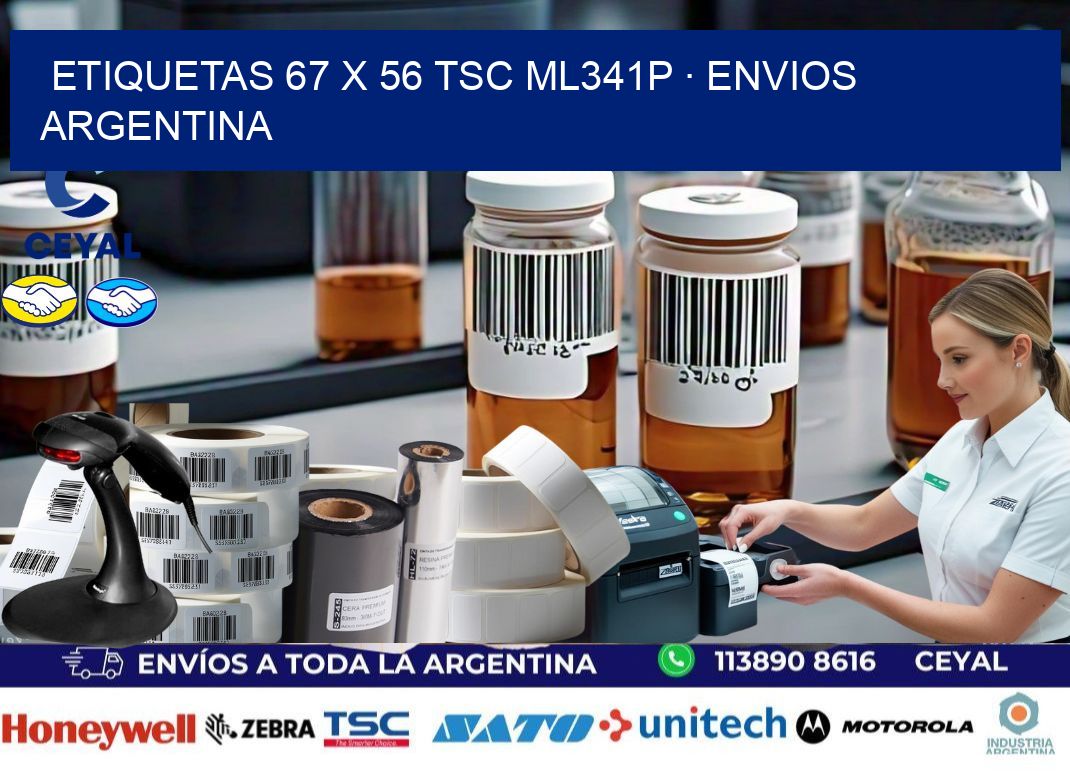 ETIQUETAS 67 x 56 TSC ML341P · ENVIOS ARGENTINA