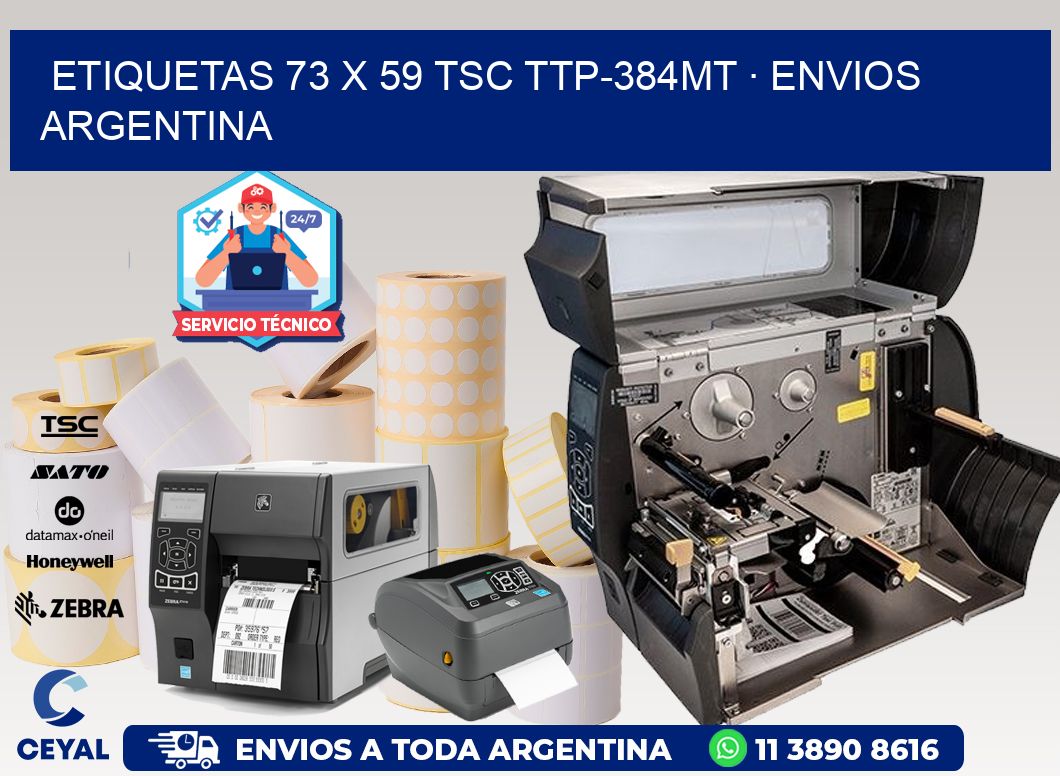 ETIQUETAS 73 x 59 TSC TTP-384MT · ENVIOS ARGENTINA