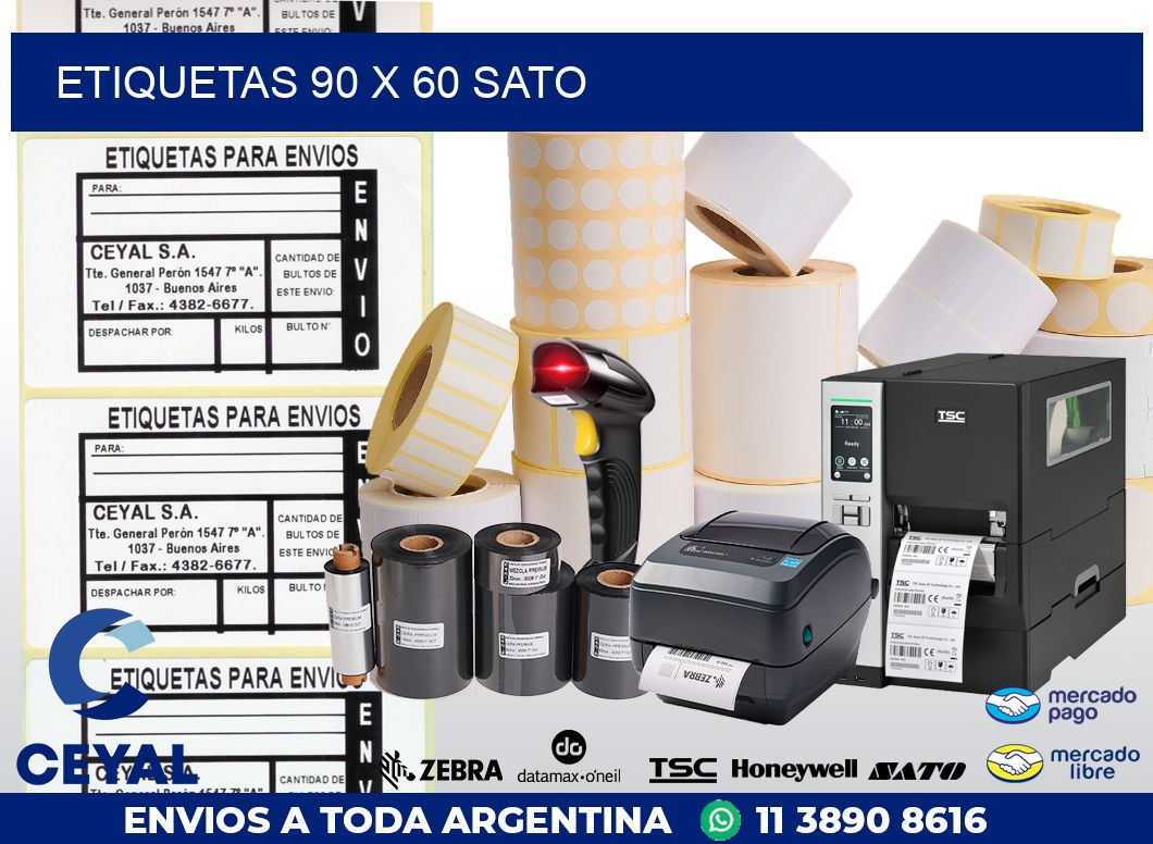 ETIQUETAS 90 x 60 SATO