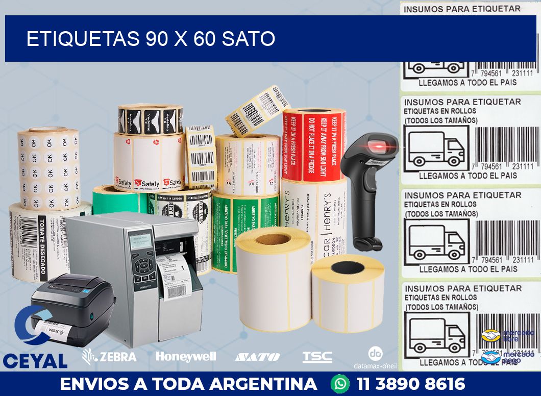ETIQUETAS 90 x 60 SATO