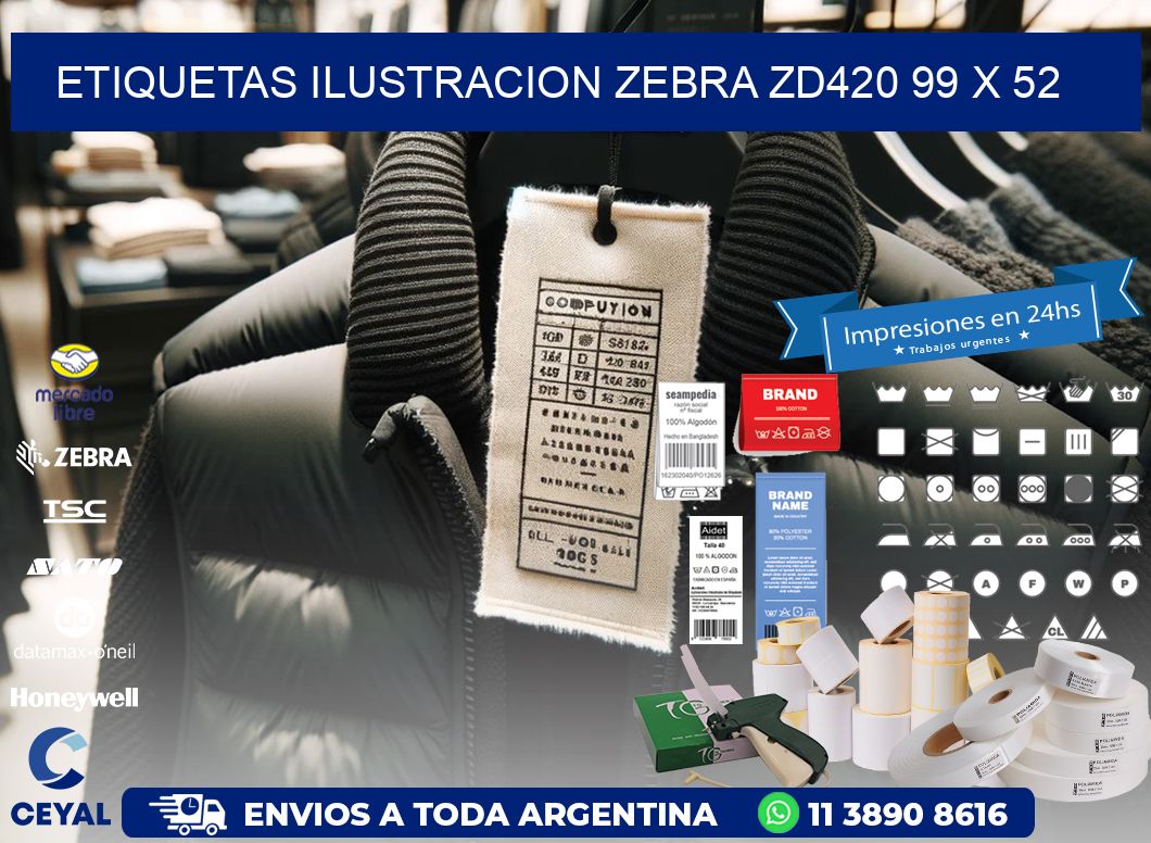 ETIQUETAS ILUSTRACION ZEBRA ZD420 99 x 52