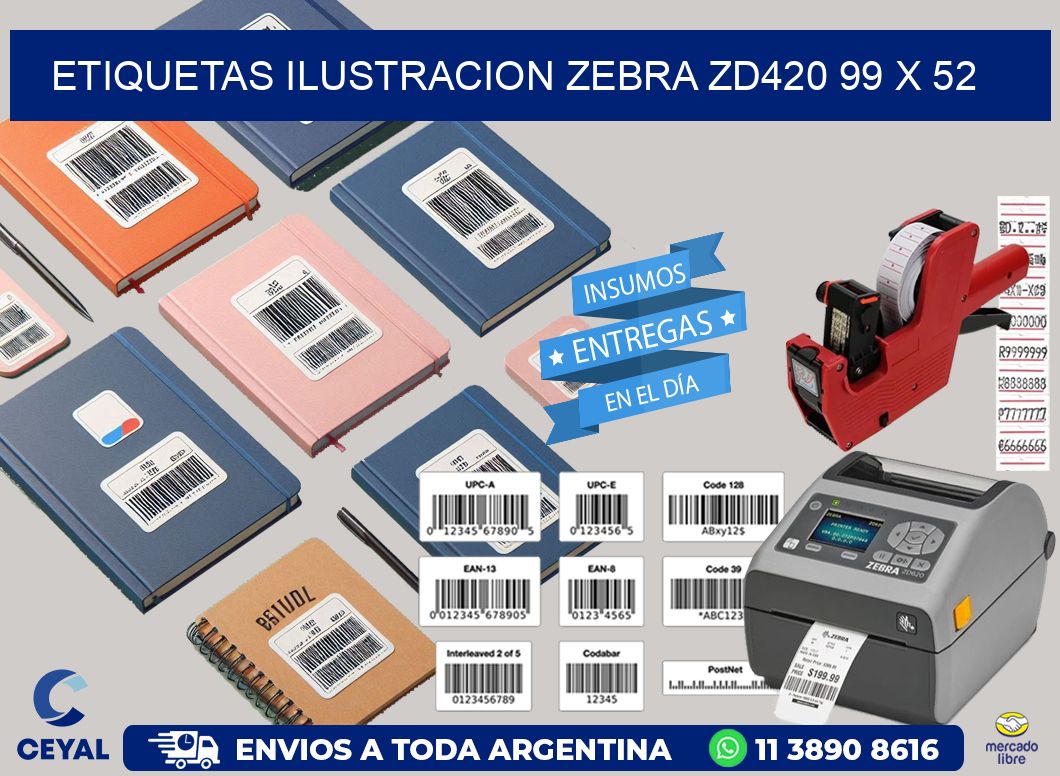 ETIQUETAS ILUSTRACION ZEBRA ZD420 99 x 52