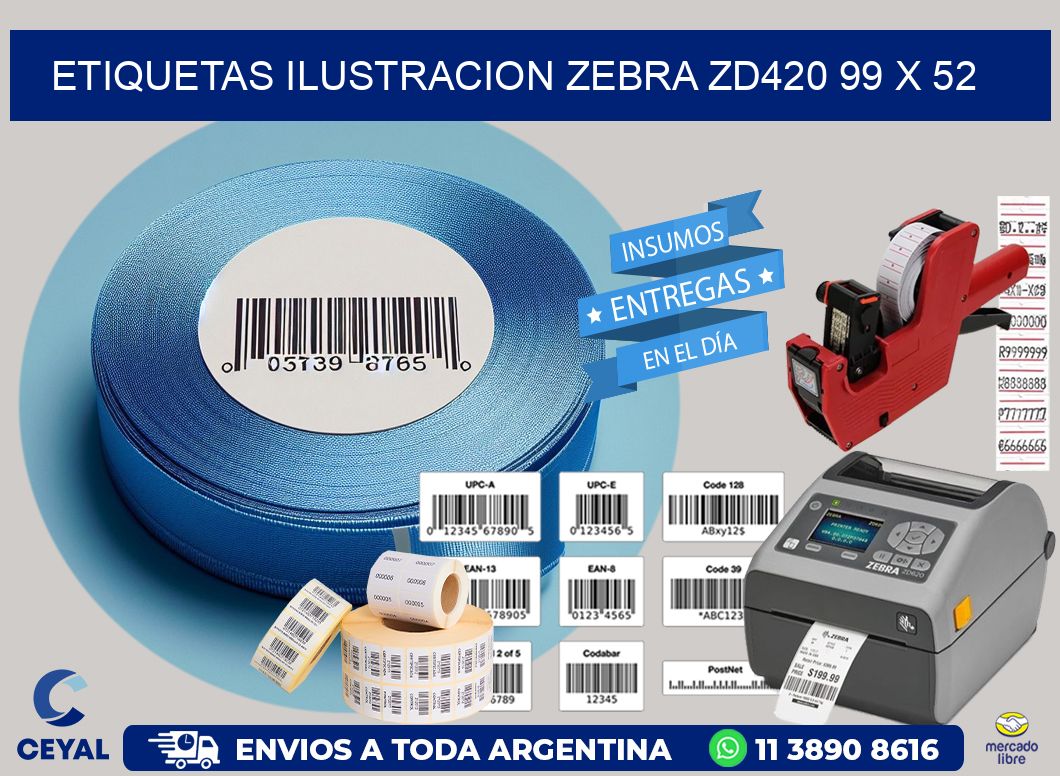 ETIQUETAS ILUSTRACION ZEBRA ZD420 99 x 52