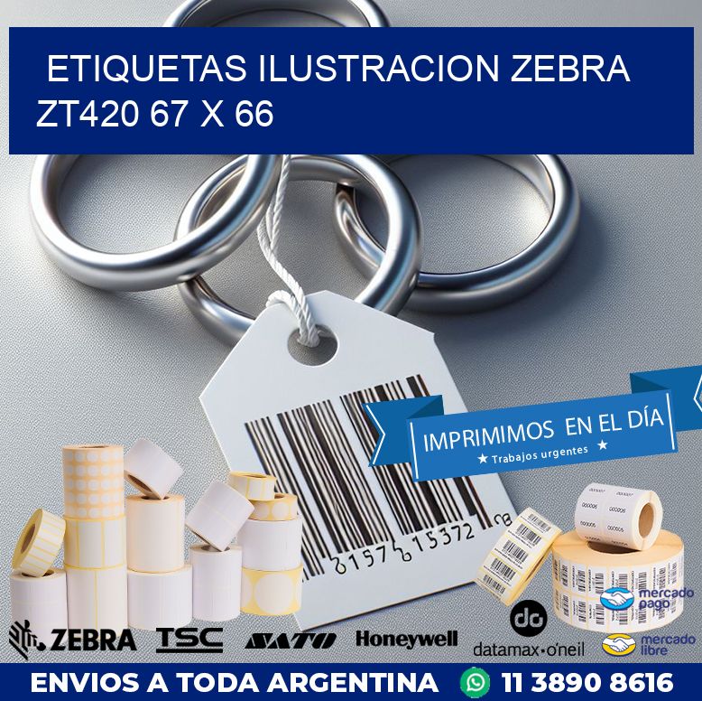 ETIQUETAS ILUSTRACION ZEBRA ZT420 67 x 66