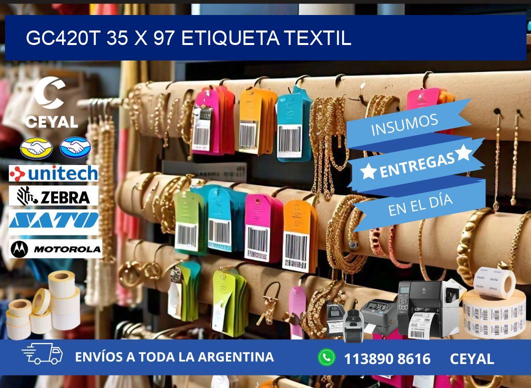 GC420T 35 x 97 ETIQUETA TEXTIL