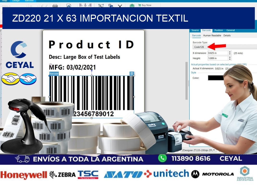 ZD220 21 x 63 IMPORTANCION TEXTIL