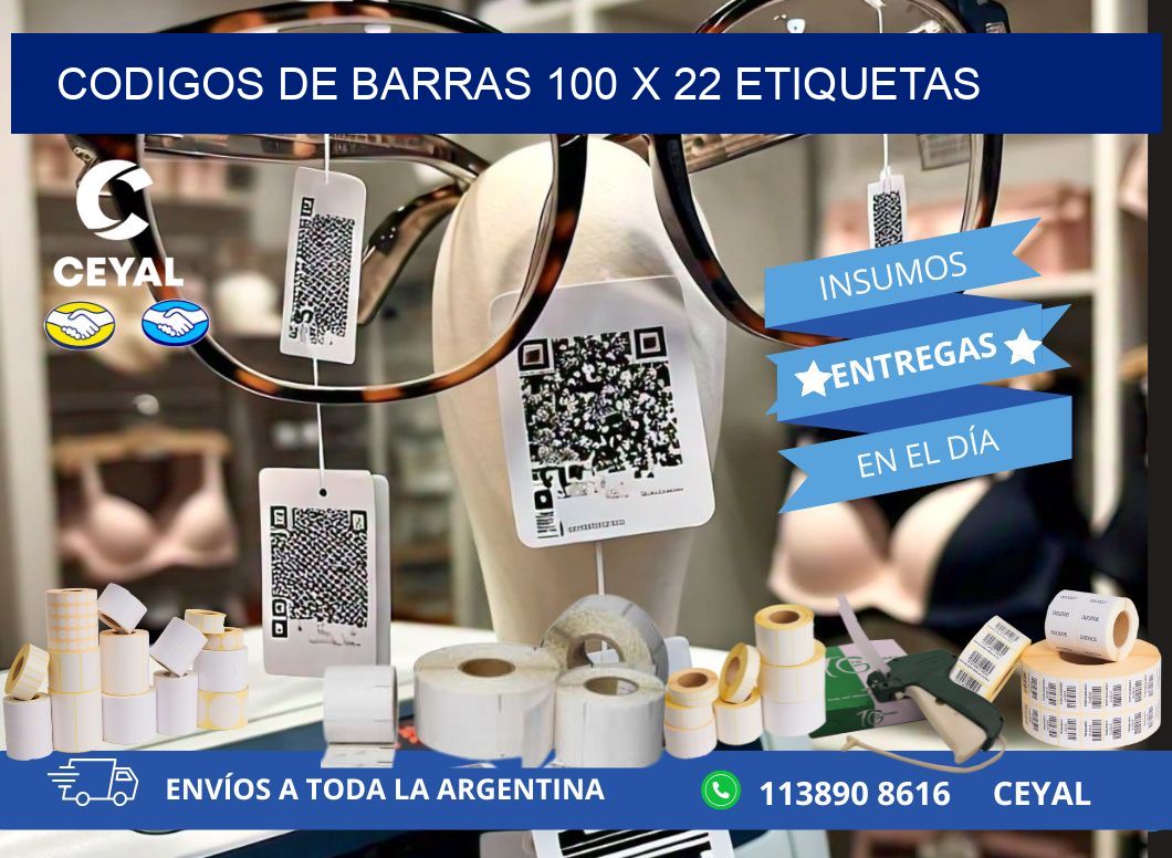 codigos de barras 100 x 22 etiquetas